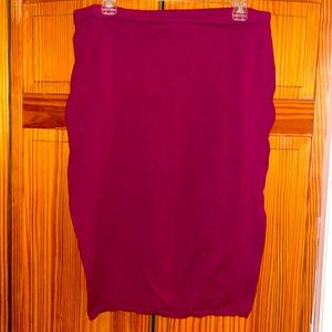 Bongo Magenta Sweater Skirt XL